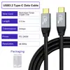 Cable de Datos USB 3.2 Tipo-c 20 Gbps 4K60Hz 240W Enchufe Chapado en Oro