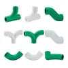 Accesorios de tubería PPR codo de bajada 4 puntos 6 puntos flujo grande junta termofusionable codo curva S puente plano diferente tes de cuatro vías 25