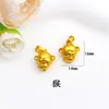 Pingente Dourado Areia de Longa Duração Acessórios DIY Cordão Vermelho dos Doze Signos Colar Feminino Joias Material com Contas Suporte para Celular