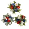 Porta-Velas Flor de Margarida Artificial para Dia da Independência Transfronteiriço Anel de Vela Decoração de Mesa de Jantar em Casa Festa de Feriado Ornamento