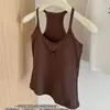 Nuevo top sin mangas halter con estampado de lazos, dulce y fresco, top versátil de corte ajustado para usar tanto solo como debajo de otra prenda