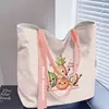 Bolsa de Mão Doce Paraíso Mengguo, Bolsa de Desenho Animado Fashion de Alto Valor para Mulheres, Bolsa Versátil de Lona, Bolsa de Ombro com Abertura Superior para o Dia a Dia