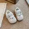Zapatos Caminadores de Suela Suave para Bebé Otoño Nuevo Estilo Zapatos Casuales Estilo Coreano para Niños Zapatos Deportivos con Hebilla de Cuero para Niñas Zapatos para Niños Pequeños