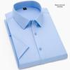 Outono Novo Camisa de Fibra de Bambu Camisa Masculina de Manga Comprida Cor Sólida Elástica Sem Passar Roupa Uso Profissional Roupa de Trabalho Mesmo Estilo para Homens e Mulheres