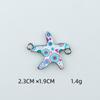 Accesorios de joyería DIY, estilo europeo y americano, doble colgante con diseño de estrella de mar y gotas de aceite, collar de aleación con gotas de aceite, pulsera, colgante pequeño individual