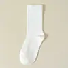 Calcetines Blancos para Mujer, Calcetines de Media Pantorrilla para Otoño e Invierno, Antibacterianos, Resistentes al Olor, Absorbentes de Sudor, Calcetines de Maternidad, Calcetines de Tubo Largo de Algodón Puro de Xinjiang