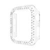 Adequado para Caixa Protetora Apple Watch 10, Dupla Fileira de Diamantes Incrustados, Estrutura de PC Oca, Caixa para Relógio iWatch S11