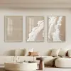 Pintura Decorativa Simple para Sala de Estar Nórdica Pintura de Colgar de Alta Gama Abstracta para Fondo de Sofá Minimalismo Blanco y Negro Tríptico Pintura de Pared