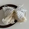 Pinza para Cola de Caballo de Lunares Doble Capa Estilo Francés, Cinta de Lazo de Gama Alta, Pinza de Garra Versátil para Mujeres