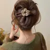 2026 nuevos y elegantes pasadores de pelo de color café al por mayor, pinzas de pico de pato de alta gama para la parte posterior de la cabeza, accesorios para el cabello lindos y dulces para mujeres
