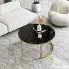 Juego de mesa de centro redonda retráctil simple para sala de estar, mesa de centro combinada deslizante minimalista para apartamentos de alquiler, mesa de té de ocio para sala de recepción, en stock