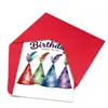Novo Conjunto de Envelopes para Cartão de Aniversário Chapéu de Aniversário Simples Cartão Postal em Branco Cartão de Bênção Escrito à Mão Lote Mínimo de 10 Conjuntos