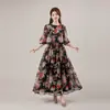 Nuevo Vestido Floral 2026 para Mujer, Corte Entallado, Elegante Vestido Largo, Vestido de Gala Holgado, Vestido Formal para Adultos, Venta al por Mayor Verano
