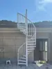Escadas Rotativas Internas Escadas Redondas de Apartamento Escadas Externas de Sótão Reexame Espiral de Ferro Forjado Aço Espiral Antiderrapante Interno