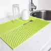 Tapete Escorredor de Louça para Bancada de Cozinha Tapete de Silicone com Isolamento Térmico Tapete de Mesa Antiderrapante Anti-Queimaduras Tapete Escorredor para Tigelas e Pratos Prato de Jantar