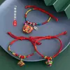2025 Novo Festival do Barco-Dragão Pulseira de Corda Colorida para Adultos, Crianças e Bebês Pulseira Vermelha Feita à Mão Pequeno Zongzi Atacado