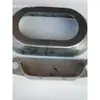 Clipe de fixação de tubo oval Conector de parede Fixação de chapa de ferro Base de fixação de chapa de ferro para tubo oblongo Acessórios de guarda-corpo de aço zincado