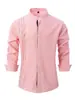Cardigan Masculino Jovem Transfronteiriço Europeu e Americano 2025 Top com Botões Casuais Gola Alta Manga Longa Camisa Estampada