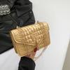 Verano 2024 Gran Capacidad Nuevo Diseño Elegante de Moda Hombro Cruzado Estiloso Retro Portátil Bolso Cruzado Bolso Cuadrado Pequeño