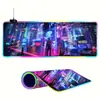Popular Série Cyberpunk Gaming Mouse Luminoso e Teclado Pad RGB Desk Mat Fábrica Personalizada Atacado