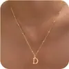 Amazon Moda Casual Versátil Corrente de Bolinhas Redondas - Colar de Contas com Clipe e Pingente de Letra Joias de Nicho Masculinas e Femininas