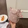 Bolsa Saco de Verão 2026 Novo Estilo, Elegante e Despojada, para Mulheres, Bolsa de Ombro Cruzado, Bolsa Simples de Cor Sólida para Celular