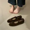 Zapatos Individuales Mary Jane Planos de Boca Baja Estilo Retro Francés 2026 Primavera/Otoño Nuevos Puntera Redonda Correa Única Hebilla Zapatos de Abuela