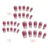 Blush Smile Olho de Gato Textura Avançada Estilo Menina Temperamental Estilo Irmã Mais Velha Arte de Unhas Curta 30-T Usar Armadura