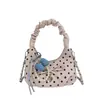 Bolso de Mano para Mujer con Textura Única Bolso Tote Pequeño 2026 Nuevo Bolso Plegado Estampado de Lunares Bolso de Luna Bolso Cruzado