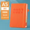 Libreta de Horario Chino-Inglés Transfronteriza 2027 Libreta de Registro de Autodisciplina Una Página por Día Libreta de Trabajo con Impresión de Logo