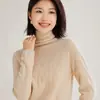 Nuevo Suéter de Cuello Alto de Lana Jacquard Estilo Otoño e Invierno, Simple y Versátil, Top Elegante y Adelgazante