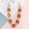 Zhuzi Nueva Cadena de Mano Retro de Acrílico para Estuche de Teléfono Móvil DIY Accesorios de Joyería Cadena de Mano Estampado de Leopardo Nariz de Cerdo