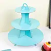 Suporte de Bolo de Aniversário de Três Camadas Suporte de Bolo para Festa de Aniversário Bandeja de Prato de Bolo Bandeja de Copo de Papel