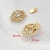Cobre chapeado real ouro cor preservação acessórios Stick Buckle Buckle Buckle Buckle Pearl Jewelry Connection Buckle Diy Bracelet Colar End