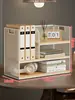 Estante de Livros Prateleira de Armazenamento de Mesa Artefato de Armazenamento Multicamadas para Mesa Porta-Arquivos Organizador de Livros Infantis Prateleira de Armazenamento