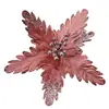 Novos Produtos Transfronteiriços, Decorações de Natal, Flores de Natal, Flores Artificiais, Flores Decorativas com Pó Dourado, Galhos Decorativos para Árvore de Natal, Arranjos Festivos