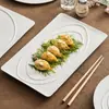 Plato de Fábrica Plato para el Hogar Plato Plano Lujo Ligero Gama Alta Plato Blanco Vajilla de Cerámica Plato para Comida Occidental Plato para Bistec Pasa Plate