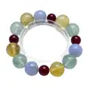 Pulsera de Fluorita Verde de Cristal Natural 'Humo Ligero del Tiempo' para Mujer, Regalo Versátil, Pulsera de Fluorita Amarilla al por Mayor