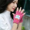Guantes de felpa otoño e invierno medio dedo zorro hombres y mujeres cálidos gruesos bolsa fabricantes dedo expuesto terciopelo todo nailon