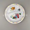 8814 juego de vajilla de porcelana y melamina de tres platos comercio exterior plato infantil plato hondo plato cuchara tenedor juego de platos venta al por mayor directa de fábrica