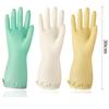 Guantes para lavar manga engrosada alargada forro polar impermeable duradero quehaceres domésticos mujeres limpieza de cocina trabajo lavar ropa goma