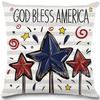 Capa de Almofada Popular Temu Dia da Independência Estrela Caminhão Estampado Material Linho Feriado Americano Sofá Almofada Decorativa