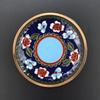 Posavasos de Cloisonné de Metal Estilo Étnico Posavasos de Aleación Soporte para Taza de Té Aislamiento Térmico No Caliente Soporte para Taza Accesorios para Ceremonia de Té Kung Fu