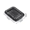 Sanze Caja de Almuerzo Prefabricada Desechable de Plástico PP Engrosado para Verduras Material para Olla Caliente Caja con Correa Exterior Perforada Rectangular