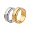 Anillo de moda personalizado transfronterizo europeo y americano con diamantes para el dedo índice en ambos lados, anillo de moda para pareja, anillo de acero de titanio con diamantes en dos filas