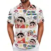 Camisa Havaiana Transfronteiriça Peça Única Masculina Praia Tamanho Grande Casual Estampada em 3D Manga Curta Camisa de Férias à Beira-Mar Tendência