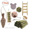 Conjunto 6/7 Amazon Hamster Explosivo Brinquedo de Madeira Hamster Coelho Papagaio Suprimentos de Moldagem Conjunto Combinado