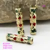 Cuentas tubulares de cloisonné aleación aceite goteando cuentas espaciadoras de agujero grande llavero de pájaro collar pulsera DIY accesorios de joyería al por mayor