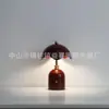 Lámpara de Mesita de Noche de Lujo Ligero, Luz de Noche Estilo Wabi-Sabi, Lámpara de Atmósfera de Cáscara de Huevo, Lámpara de Mesa Estilo Francés Crema con Arte en Hierro, Habitación con Sensación de Alta Gama