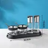 Conjunto de Potes para Condimentos e Pimenta de Aço Inoxidável 304 para Restaurantes Comerciais Garrafa Criativa para Molho de Soja Garrafa para Vinagre para Restaurantes